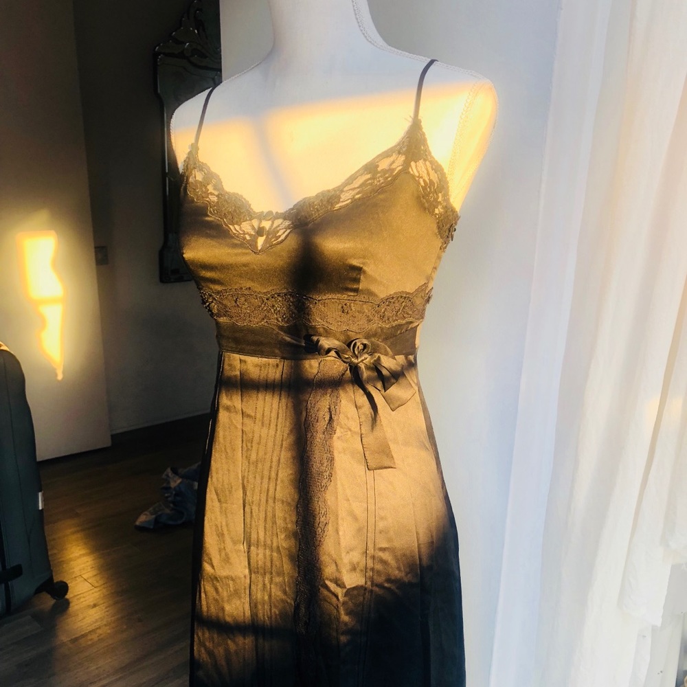 Black Silk and Lace cocktail dress